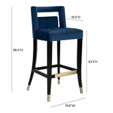 Hart Navy Velvet Bar Stool Model: TOV-BS23